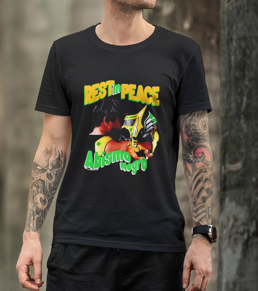 REST In PEACE Abismo Negro Lucha Libre AAA Professional Wrestling T-Shirt