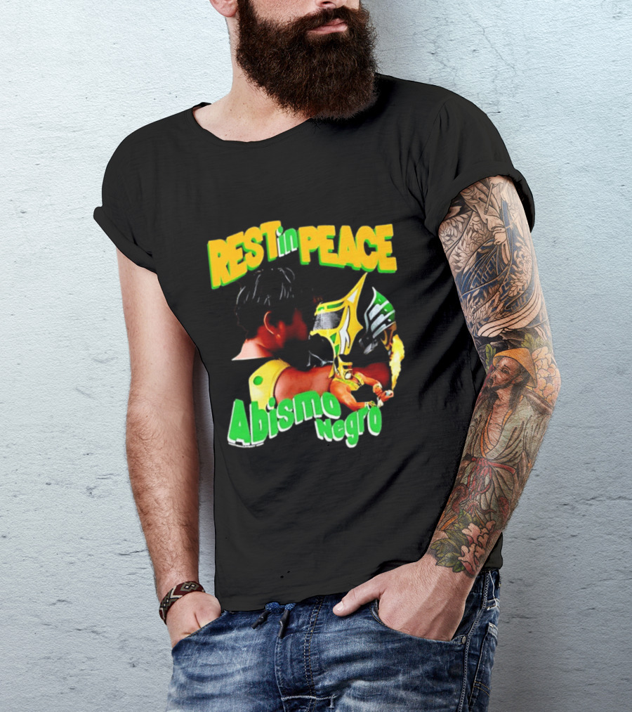REST In PEACE Abismo Negro Lucha Libre AAA Professional Wrestling T-Shirt