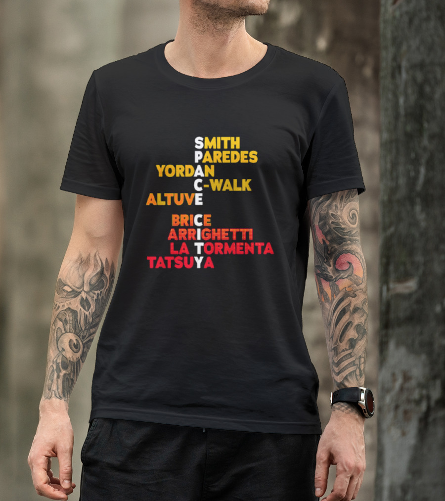 Houston Baseball 2026 Space City Names Smith Yordan Altuve T-Shirt