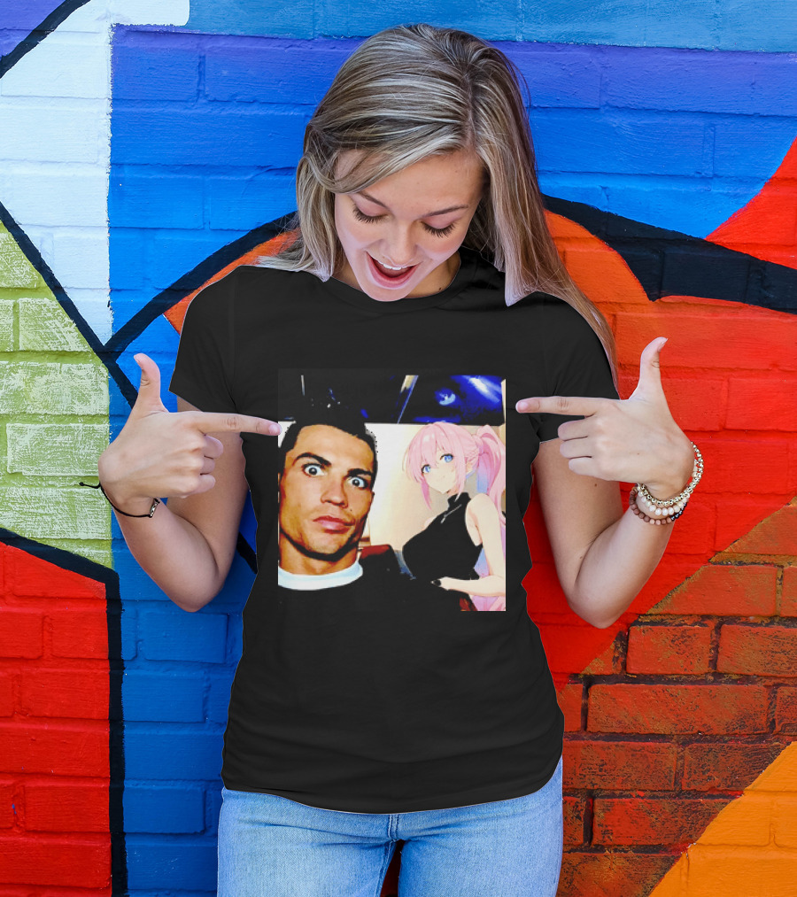 Cristiano Ronaldo Shikimori Anime Manga Collaboration T-Shirt