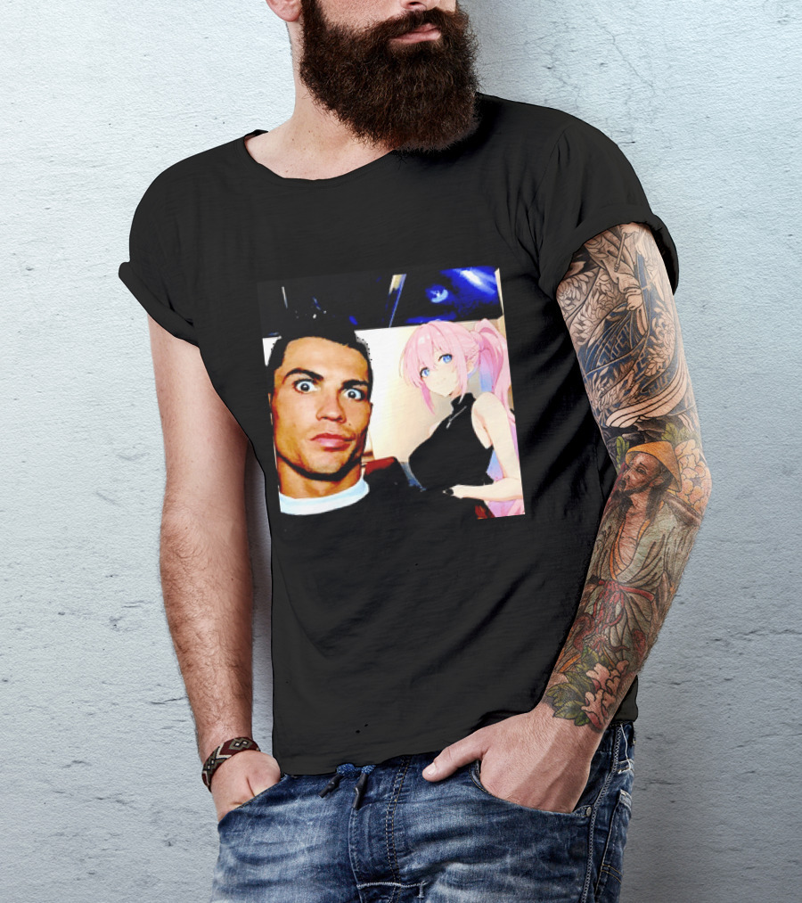 Cristiano Ronaldo Shikimori Anime Manga Collaboration T-Shirt