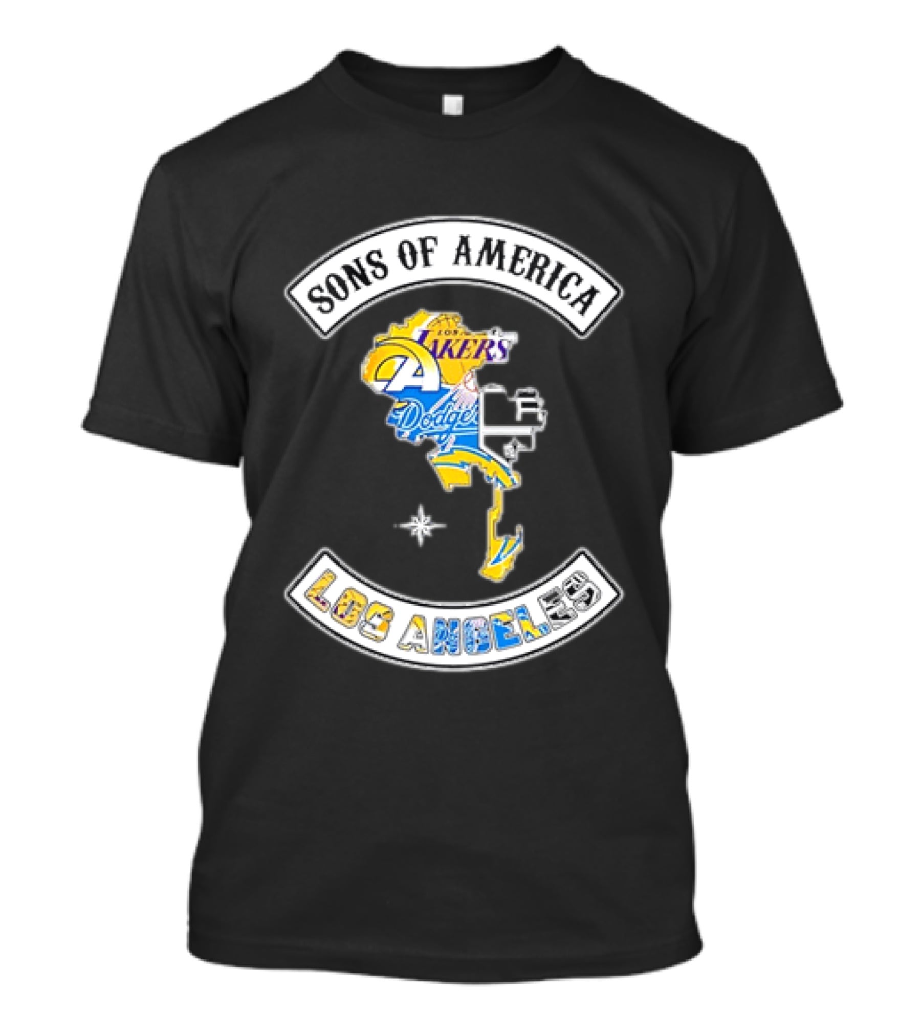 Sons Of America Los Angeles Lakers Rams Dodgers Chargers Kings T-Shirt