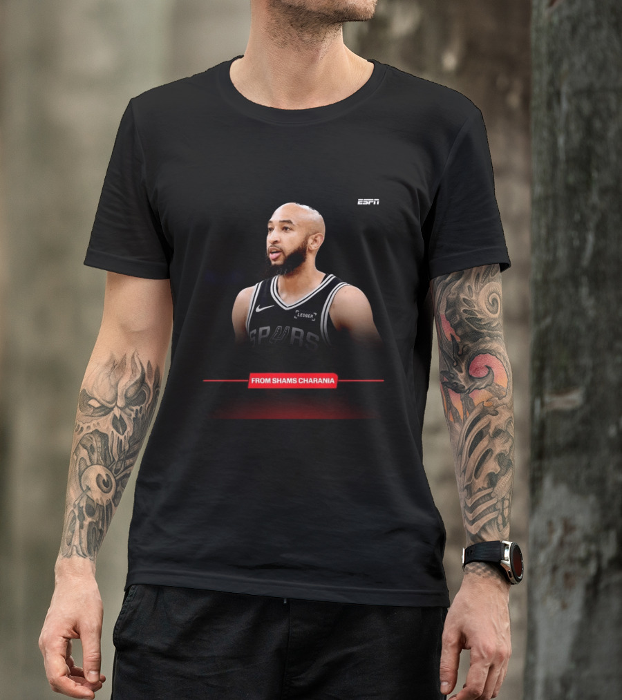 ESPN San Antonio Spurs Jordan McLaughlin From Shams Charania T-Shirt