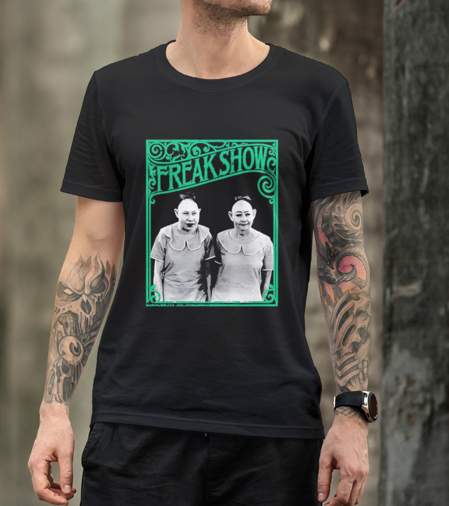 Freak Show Vintage Circus Sideshow Twins T-Shirt
