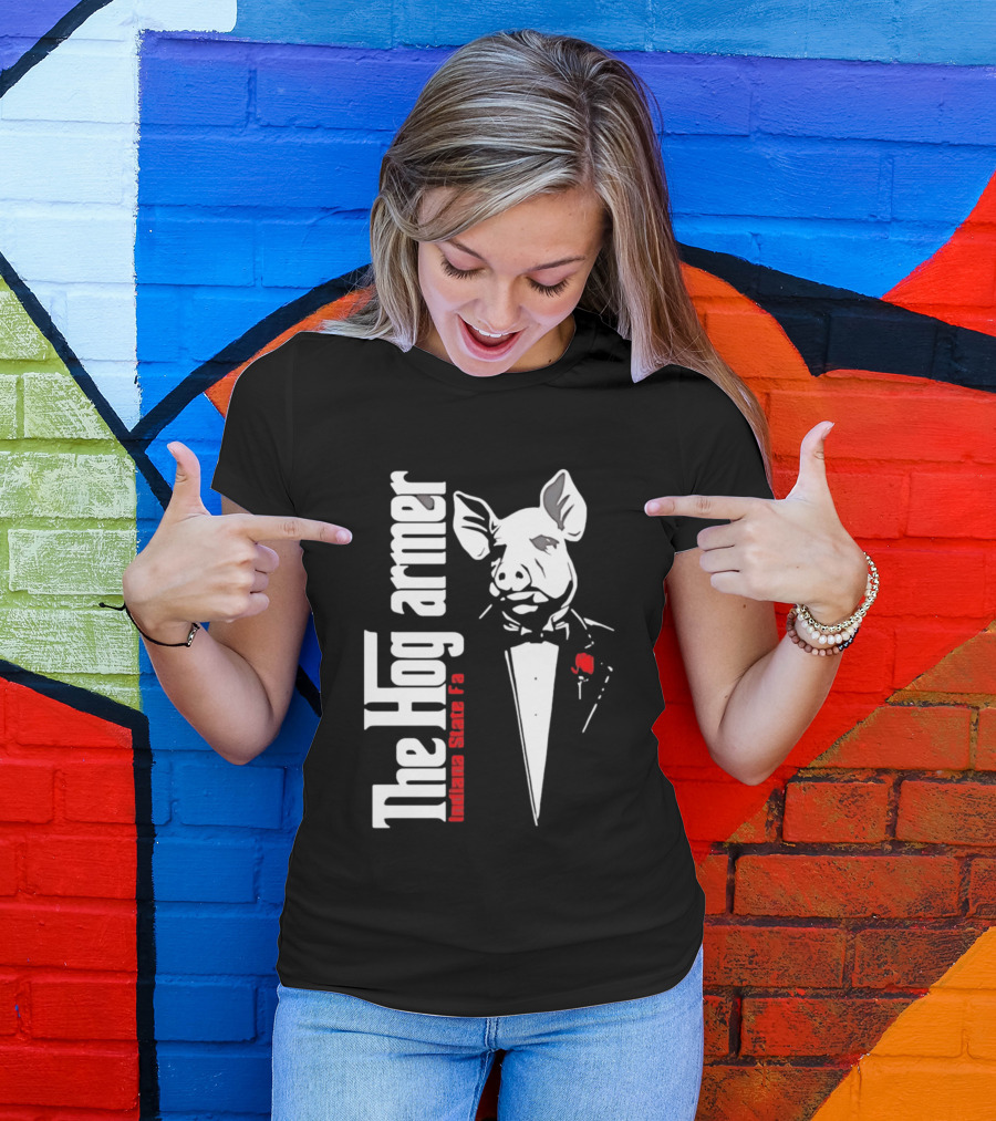 The Hogfarmer Indiana State Fair Pig Tuxedo T-Shirt