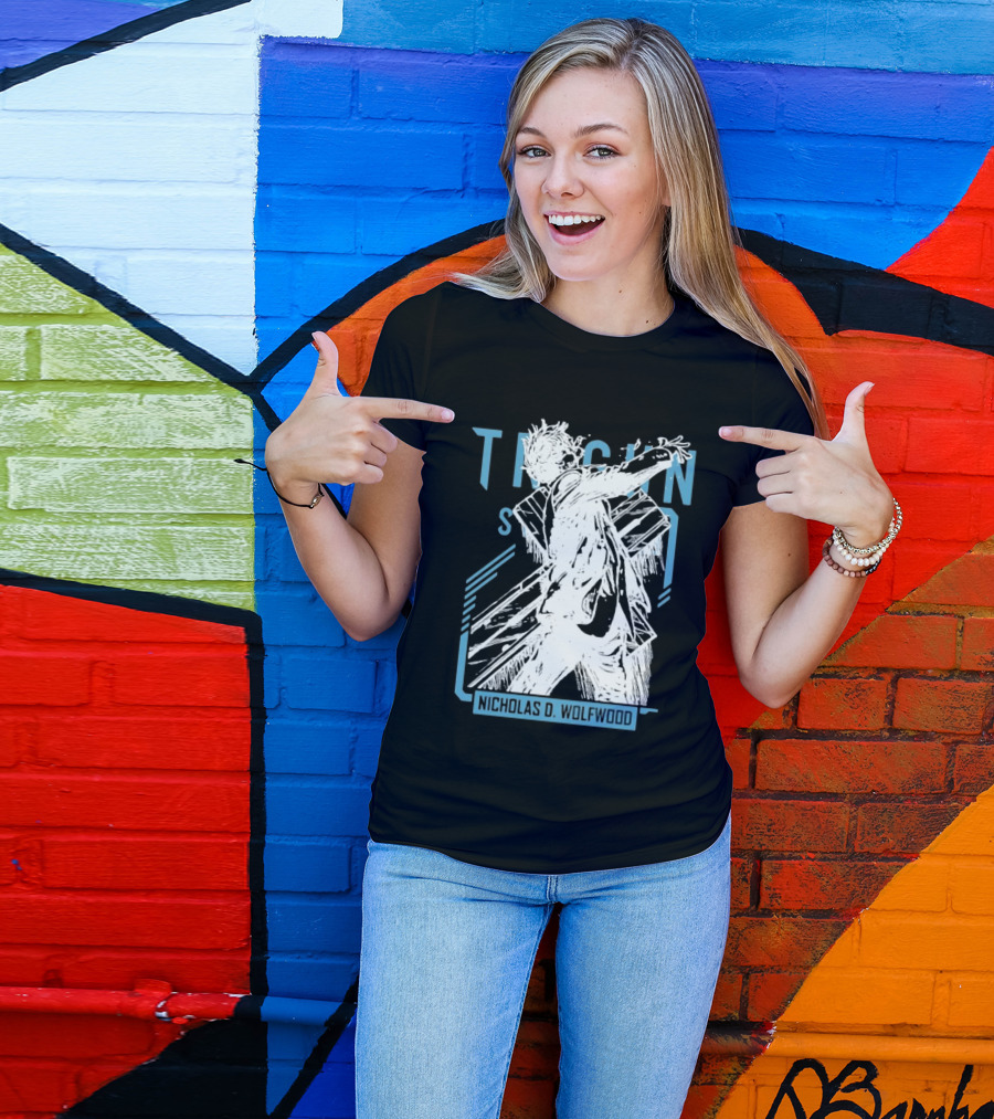 Trigun Stampede Nicholas D Wolfwood Cross Sketch T-Shirt