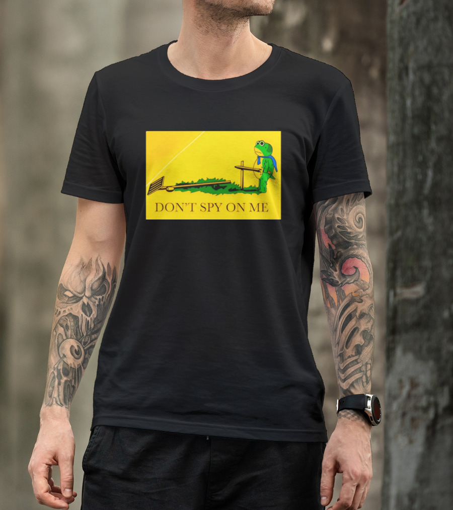 Portland Frog Don't Spy On Me Anti Flock Camera T-Shirt