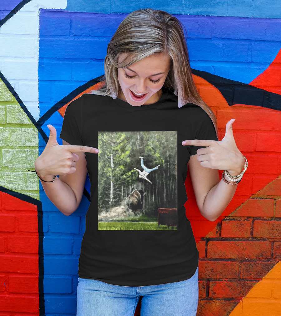 Raccoon Flaming Fart Chaos With Hippo And Unexpected Forest Flip T-Shirt