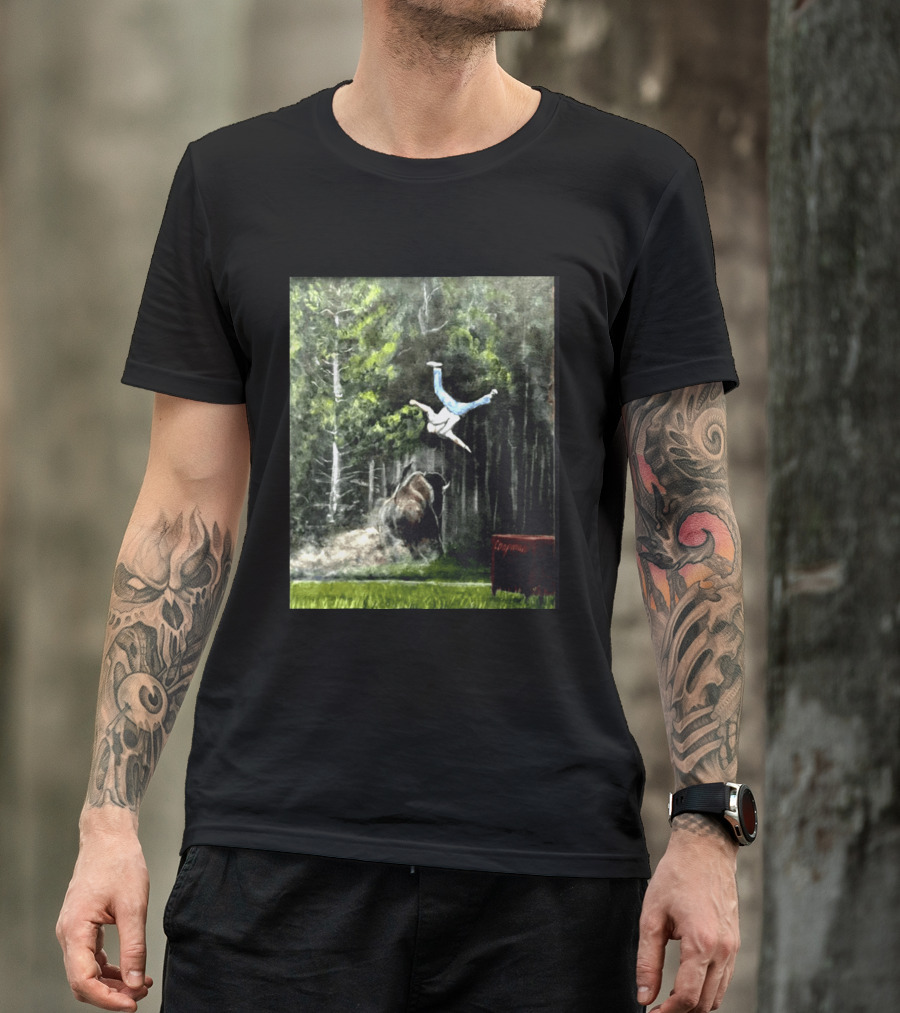 Raccoon Flaming Fart Chaos With Hippo And Unexpected Forest Flip T-Shirt