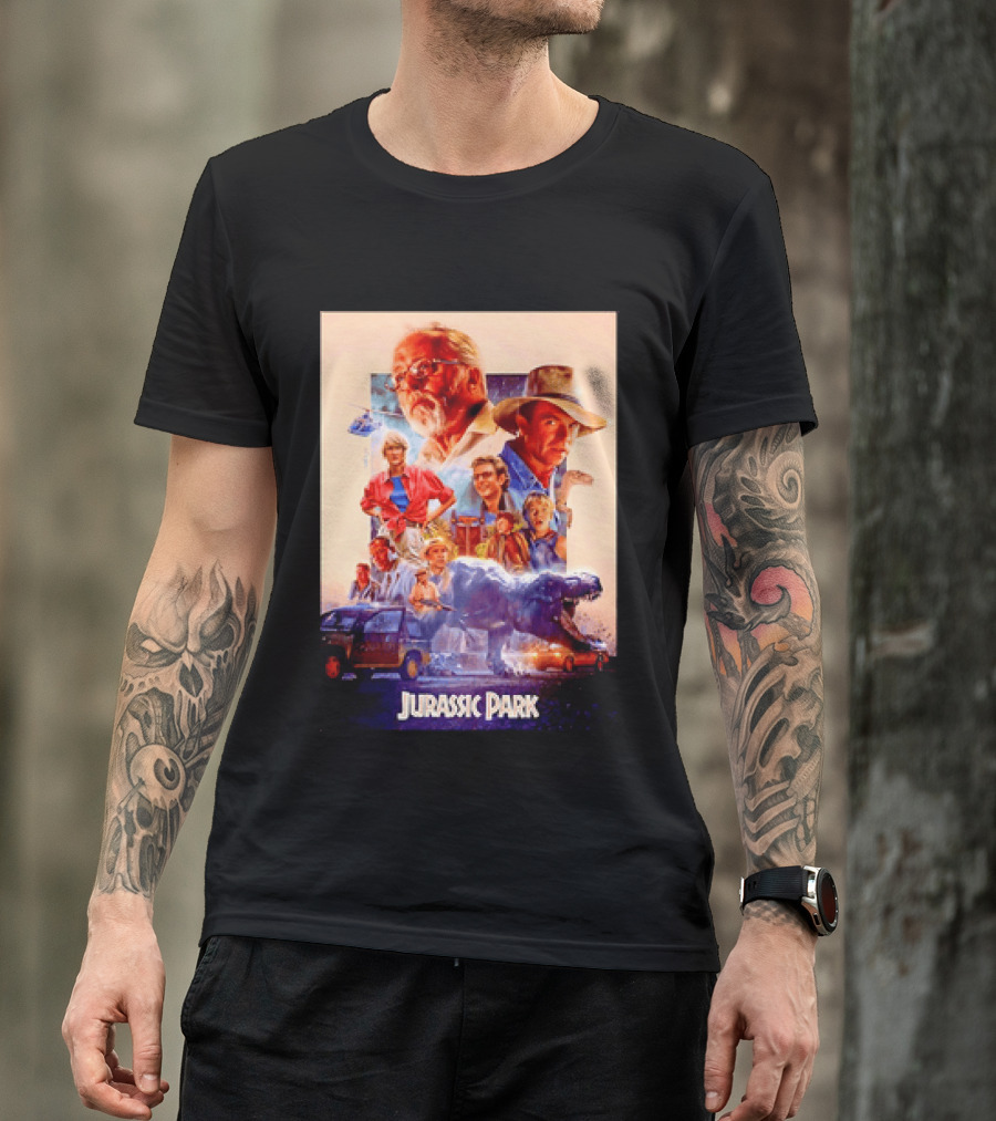Sam Neill Laura Dern Jeff Goldblum Richard Attenborough Jurassic Park RIP T-Shirt