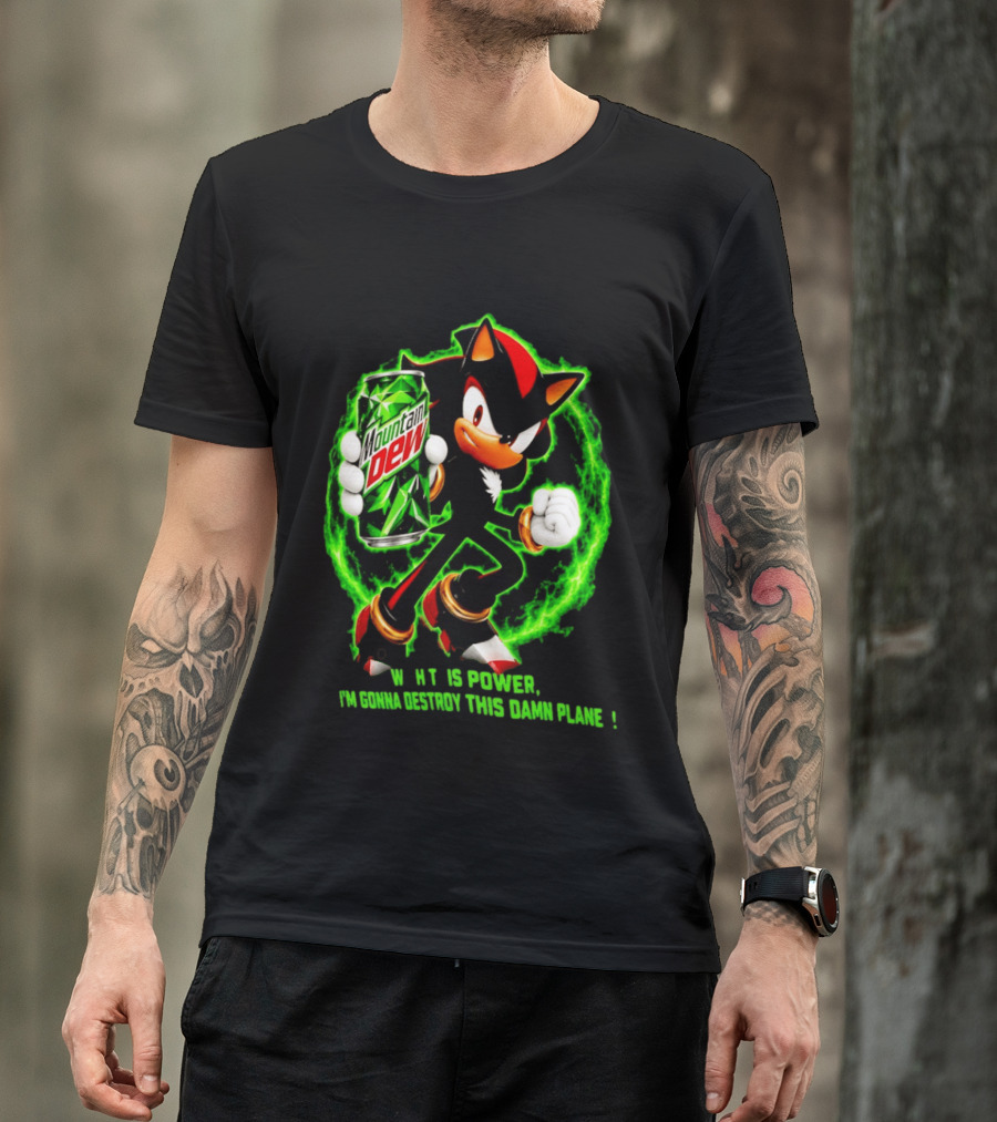 Mountain Dew Power Shadow Destroy This Damn Planet T-Shirt