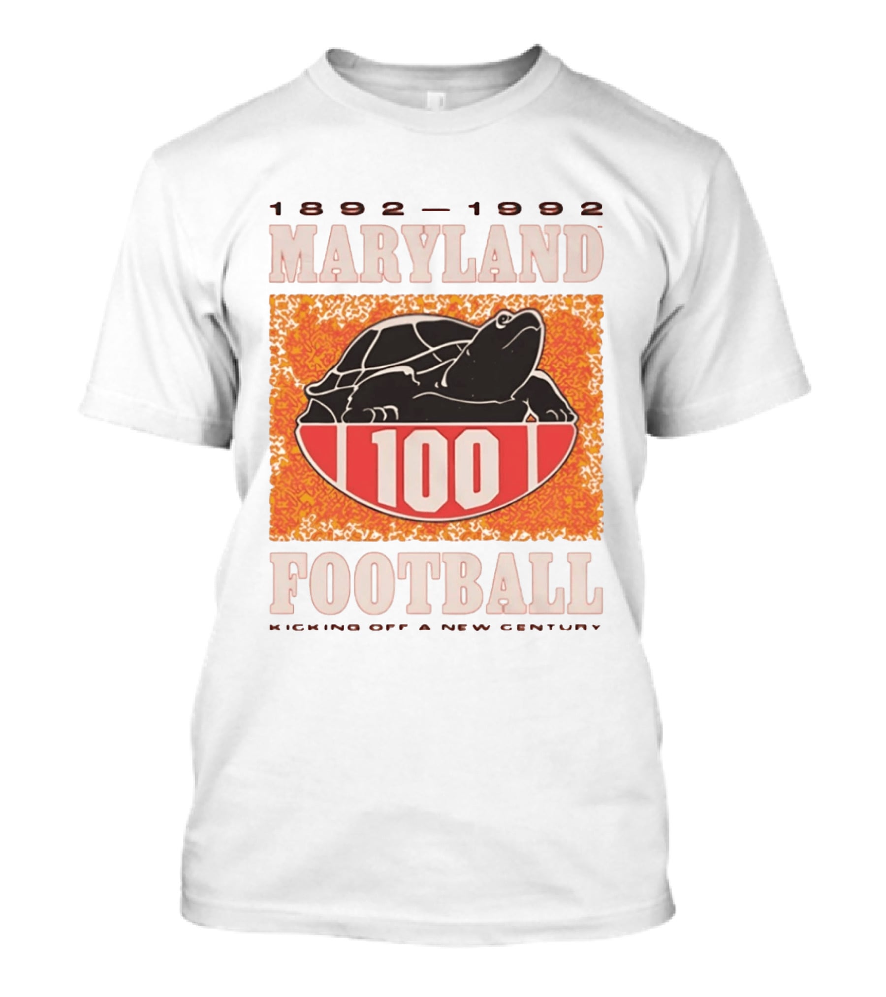 Maryland Football 1892 1992 Centennial Kicking Off A New Century Terps Turtle T-Shirt