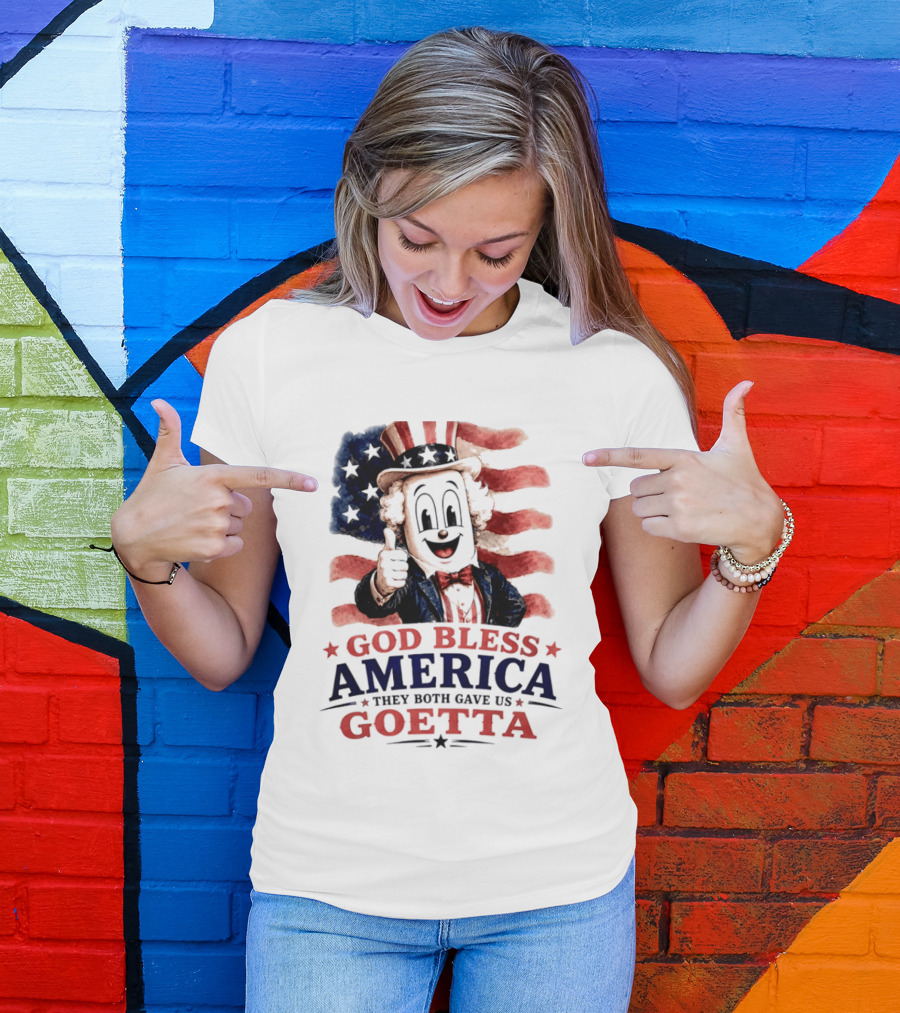 God Bless America They Both Gave Us Goetta USA Flag T-Shirt