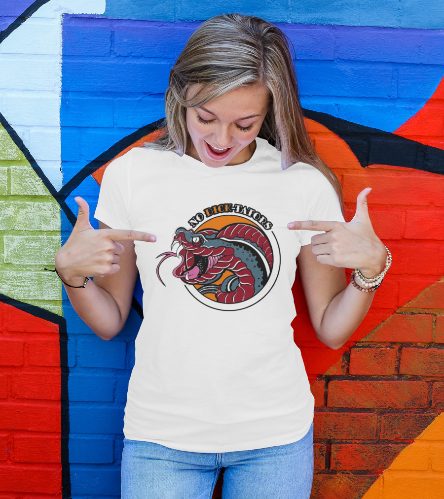 No Dictators Political Satire Snake T-Shirt
