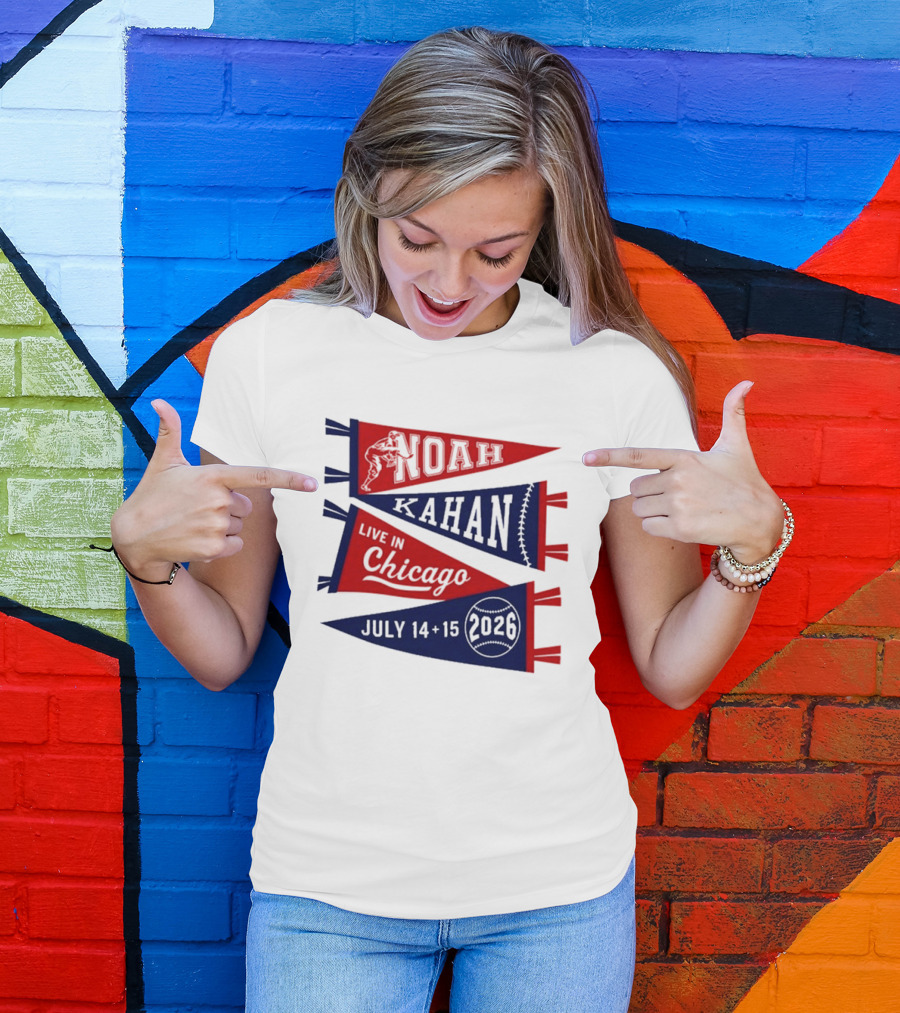Noah Kahan Wrigley Field Chicago July 14 15 2026 Event Pennant T-Shirt