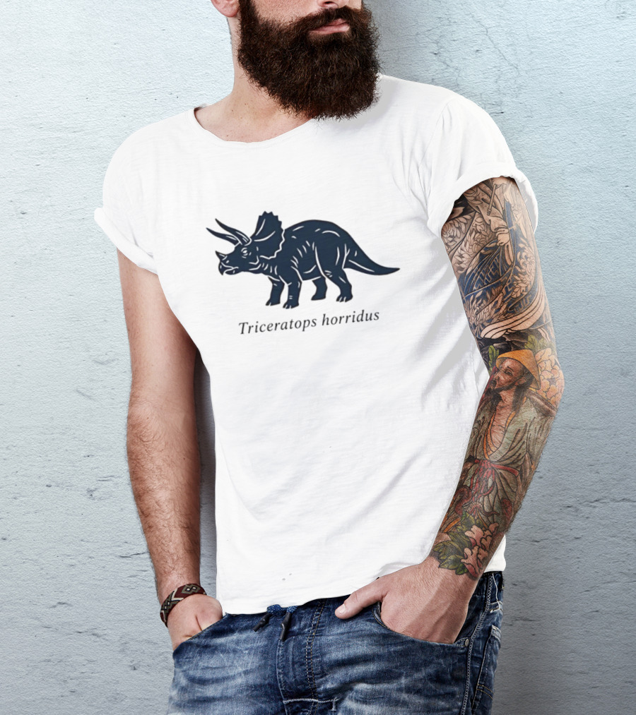 Triceratops Horridus Dinosaur Prehistoric Animal Paleontology Biology Science T-Shirt