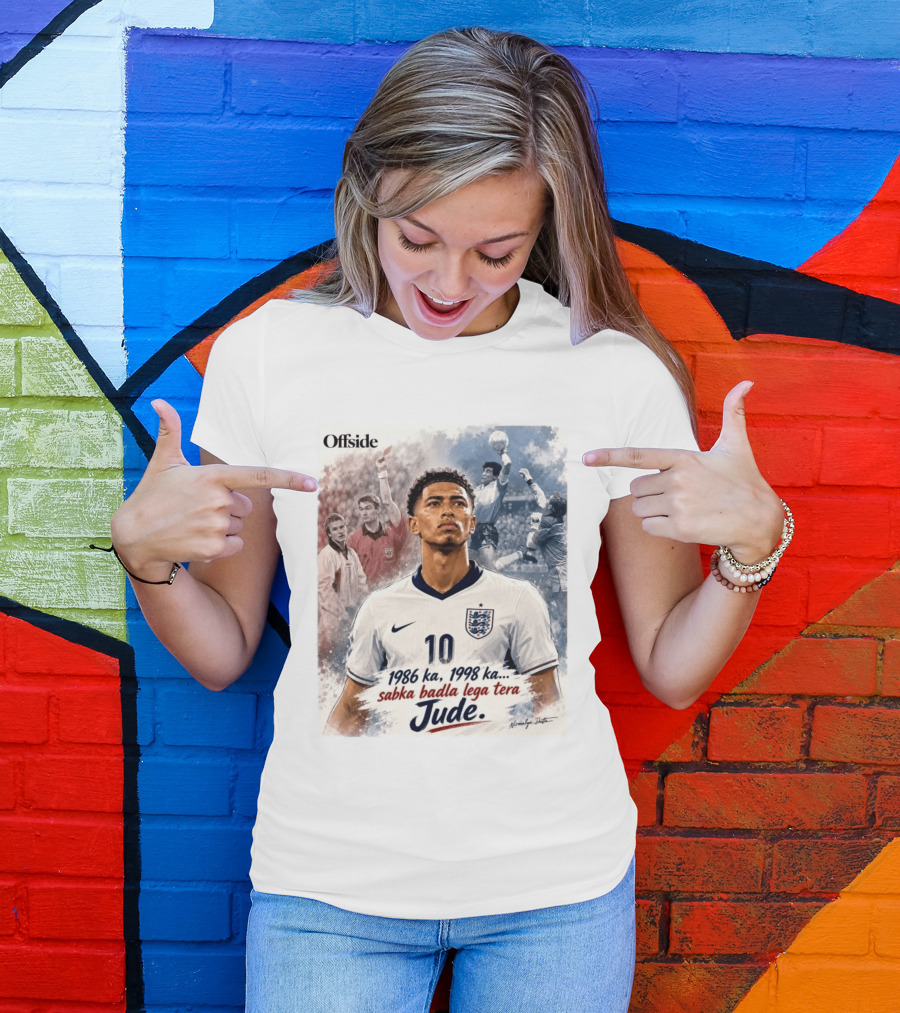 Offside 1986 1998 Sabka Badla Lega Tera Jude Bellingham T-Shirt