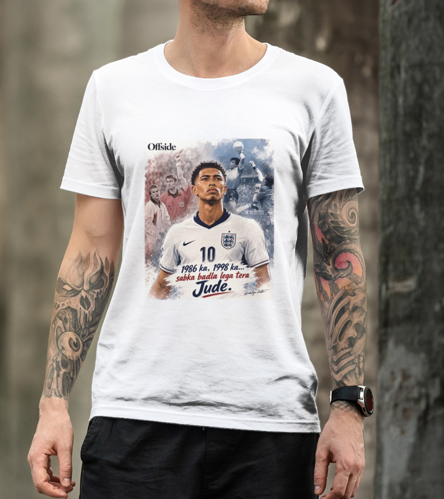Offside 1986 1998 Sabka Badla Lega Tera Jude Bellingham T-Shirt