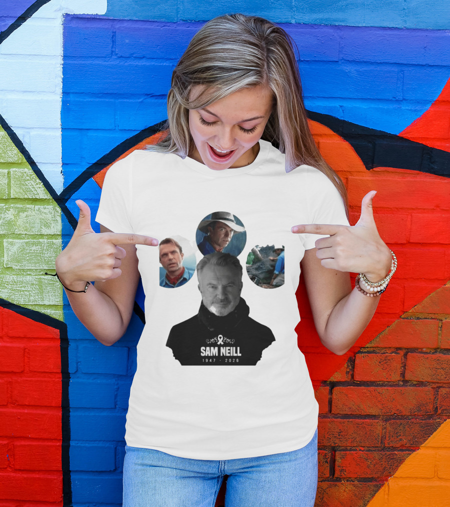 Sam Neill 1947 2026 Jurassic T-Shirt