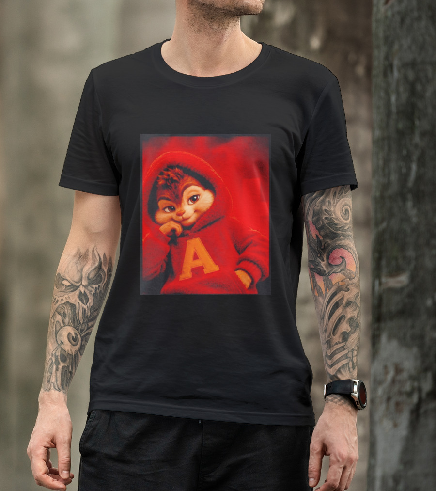 Alvin And The Chipmunks Red A Letter T-Shirt