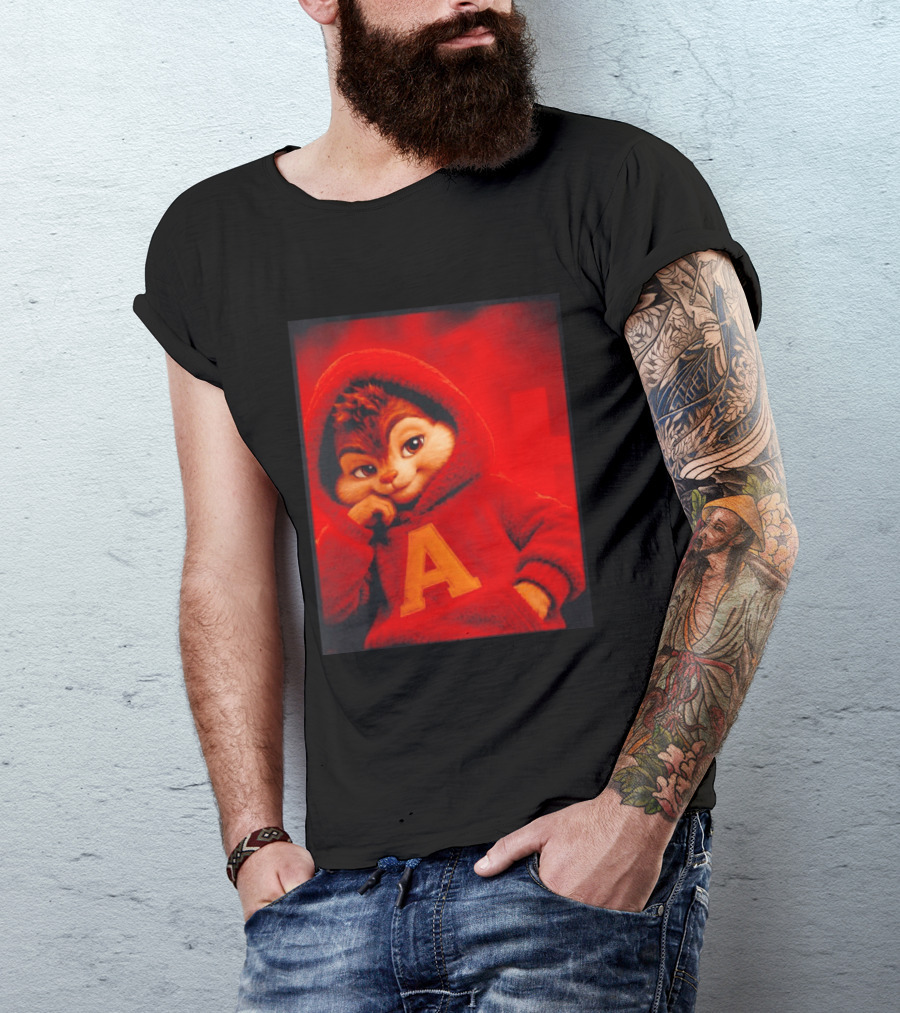 Alvin And The Chipmunks Red A Letter T-Shirt