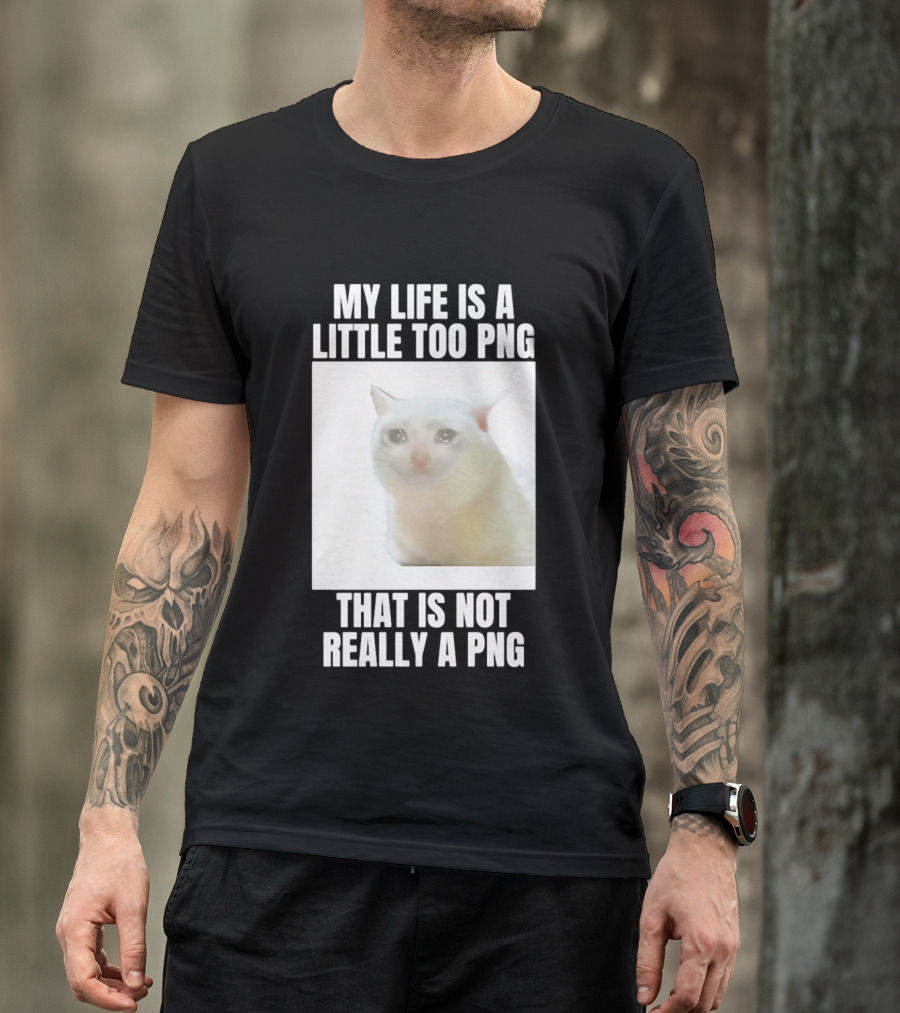 My Life Is A Little Too PNG That Is Not Really A PNG Cat Meme T-Shirt