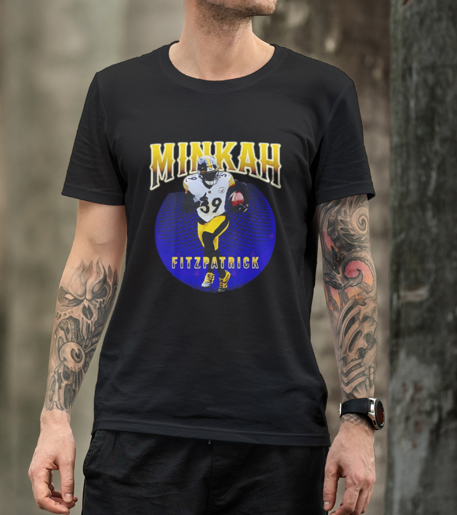 Minkah Fitzpatrick Steelers Number 39 Running Football T-Shirt