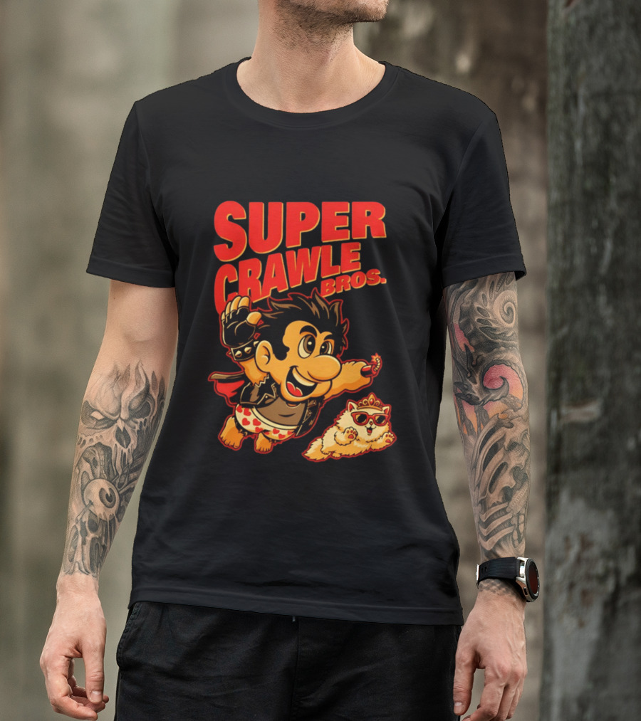 Super Crawler Bros Crowned Cat Rocker T-Shirt