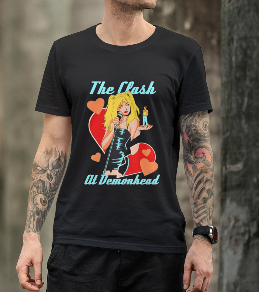 The Clash At Demonhead Scott Pilgrim Band Heart T-Shirt