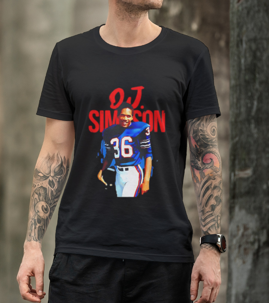 O.J. Simpson 36 Buffalo Bills Football Player T-Shirt