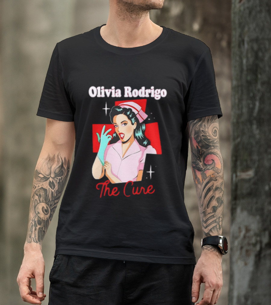Olivia Rodrigo The Cure Pop Art Style Retro Nurse T-Shirt
