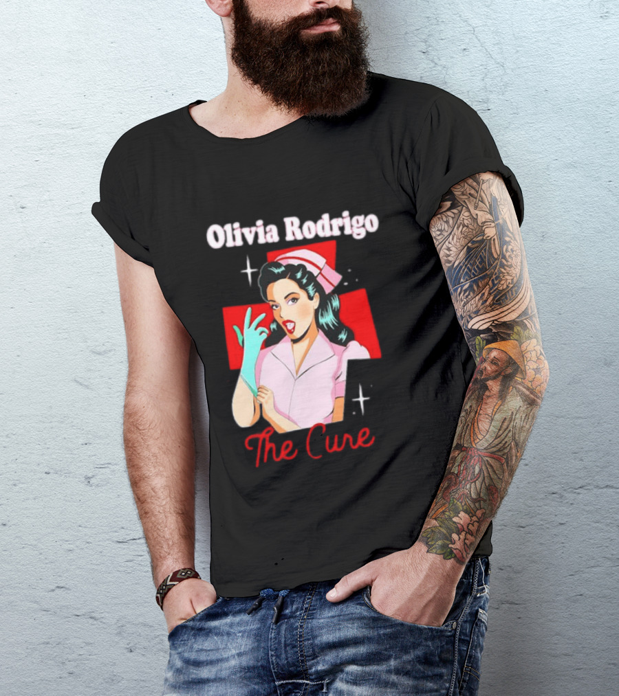 Olivia Rodrigo The Cure Pop Art Style Retro Nurse T-Shirt