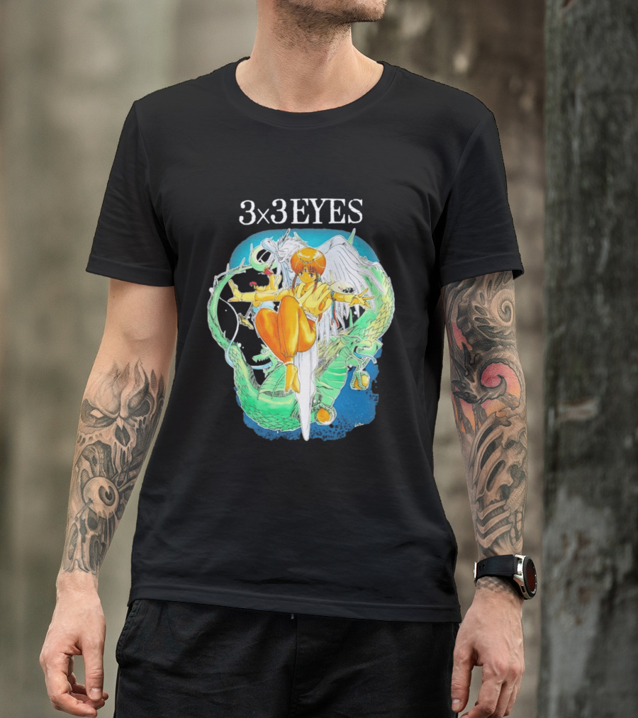 3×3 EYES Pai And Yakumo Winged Warrior Combat Scene T-Shirt