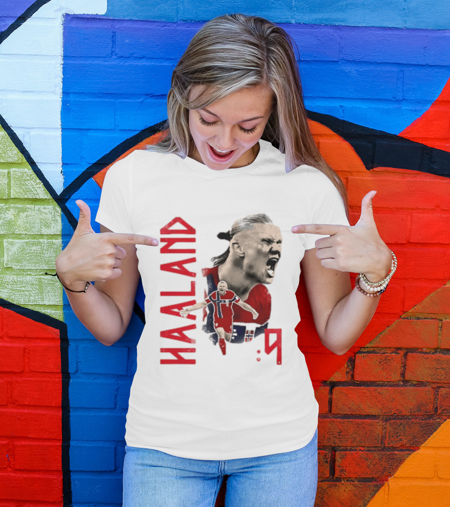 Haaland Norway National Soccer Star 9 T-Shirt
