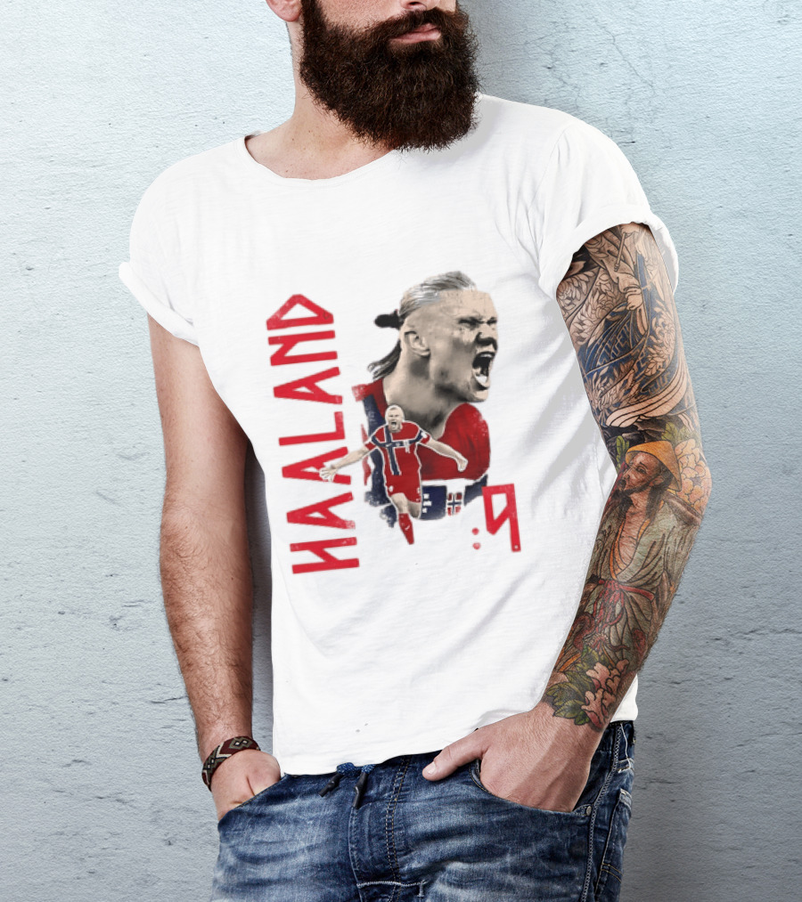 Haaland Norway National Soccer Star 9 T-Shirt