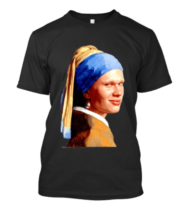 Erling Haaland Girl With A Pearl Earring Football T-Shirt