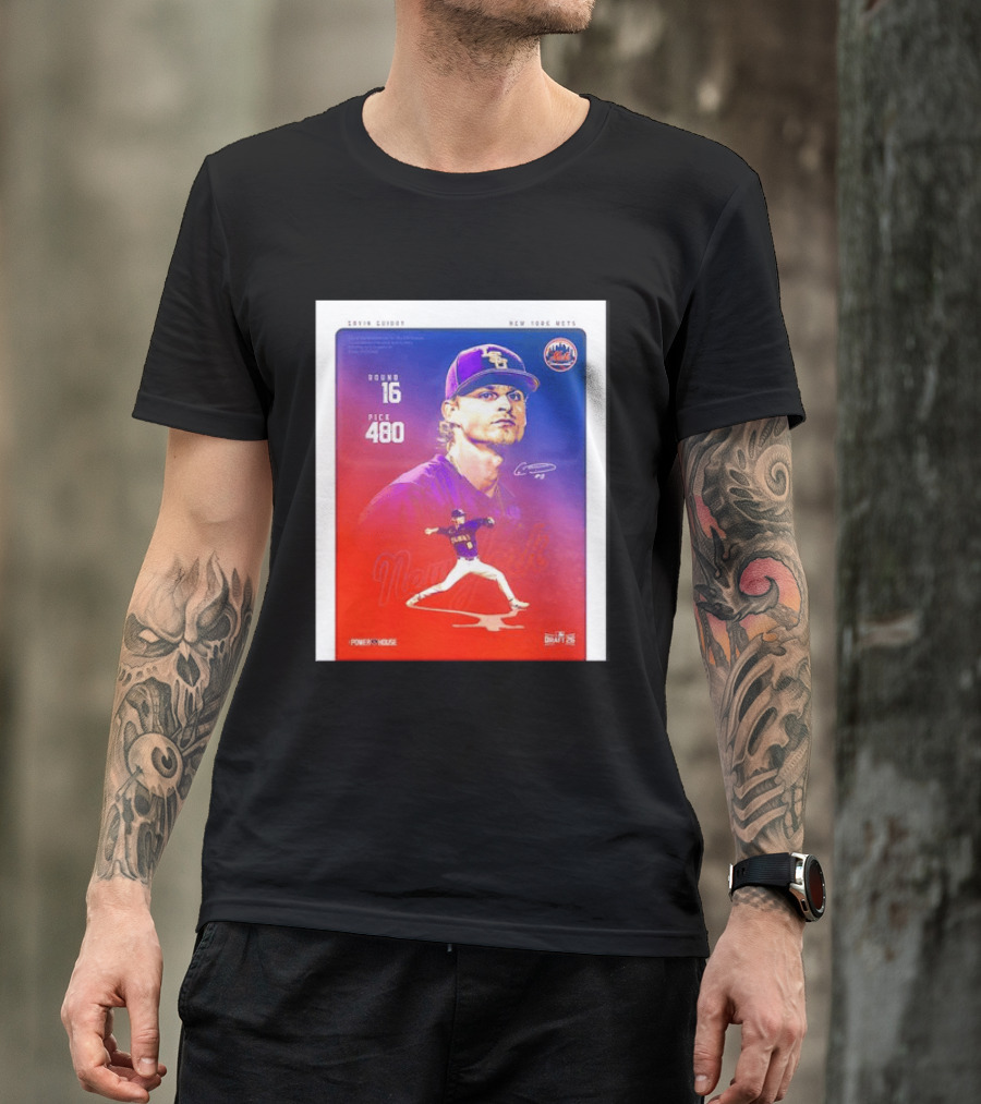 Gavin Guidry New York Mets Round 16 Pick 480 Draft 26 T-Shirt