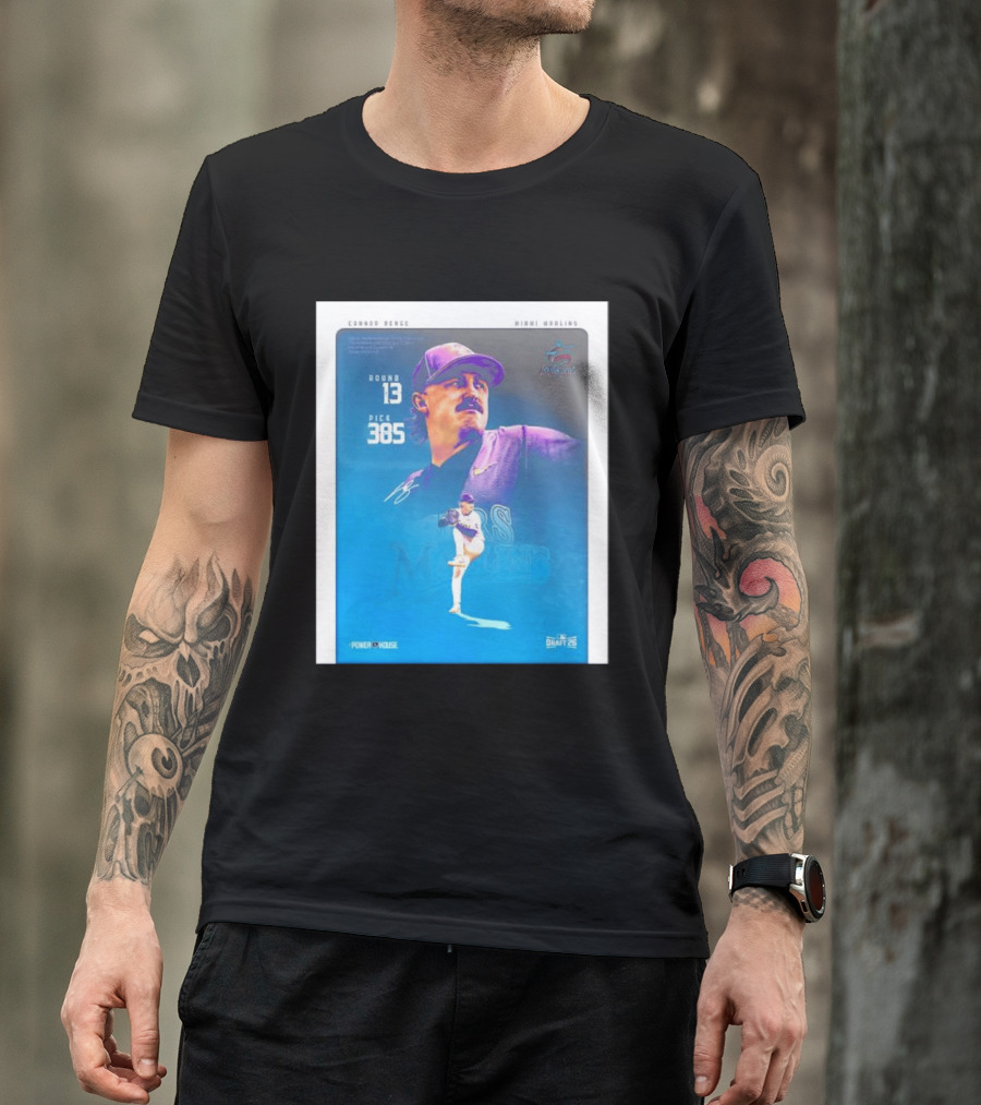 Connor Benge Miami Marlins Round 13 Pick 385 Draft 26 T-Shirt