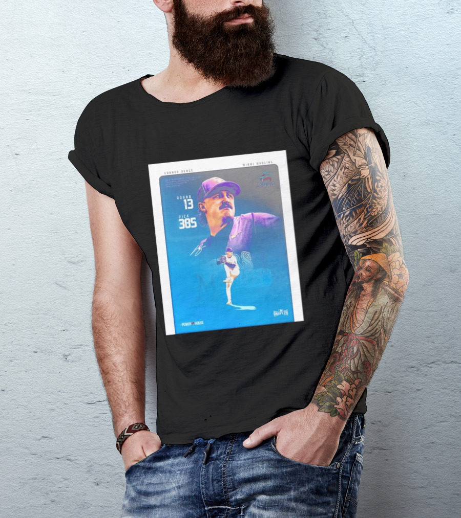 Connor Benge Miami Marlins Round 13 Pick 385 Draft 26 T-Shirt