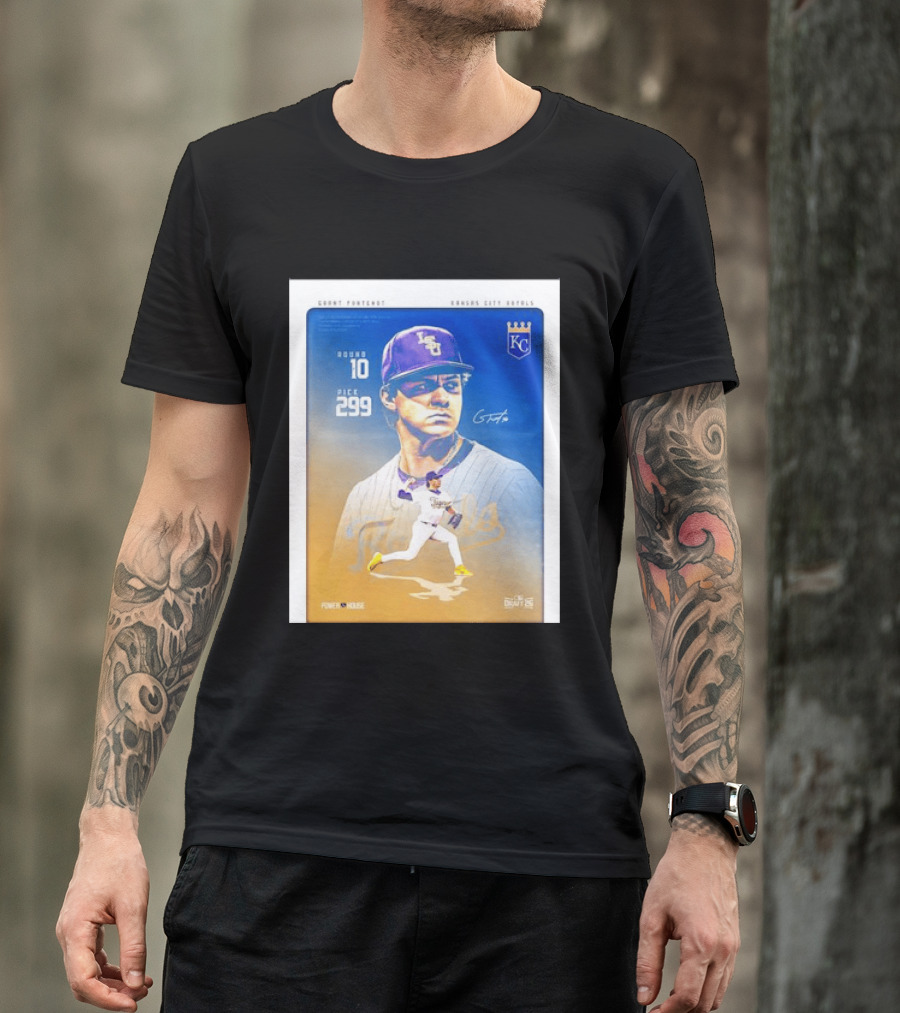 Grant Fontenot Kansas City Royals MLB Draft Round 10 Pick 299 T-Shirt