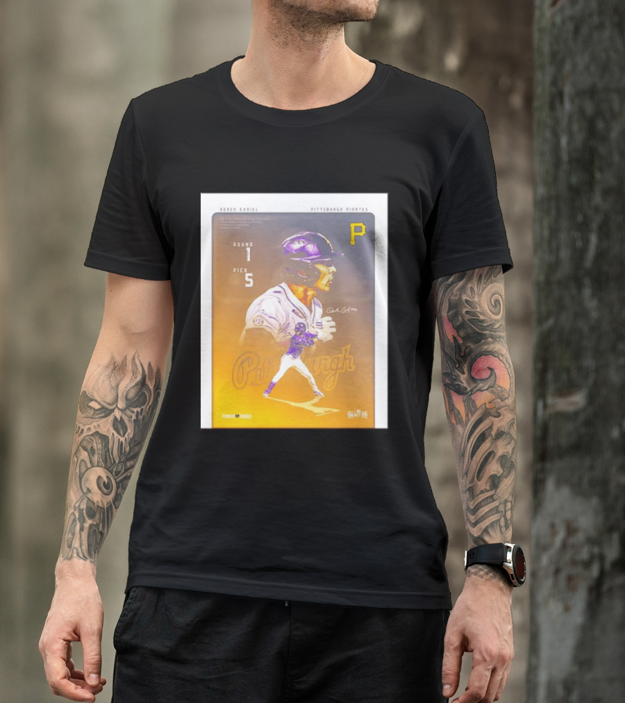 Derek Curiel Pittsburgh Pirates MLB Draft Round 1 Pick 5 Prospect 2026 T-Shirt