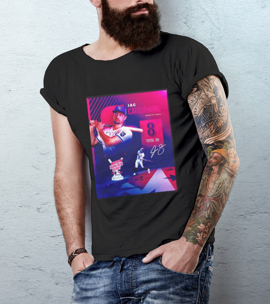 Jac Caglianone Kansas City Royals Home Run Derby 2026 8 Total HR T-Shirt