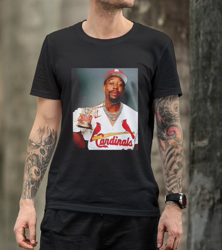 St Louis Cardinals Jordan Walker Champ Trophy Baseball T-Shirt