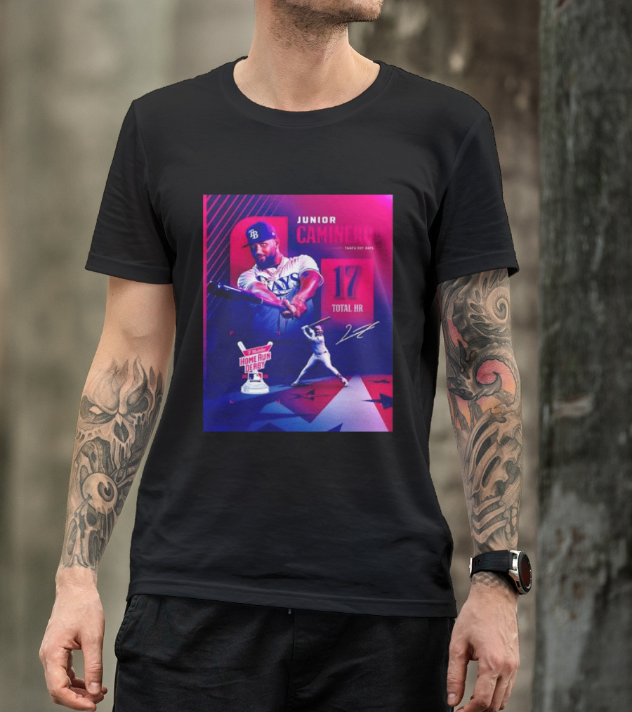 Junior Caminero Tampa Bay Rays 17 Total HR Mobile Home Run Derby 2026 T-Shirt