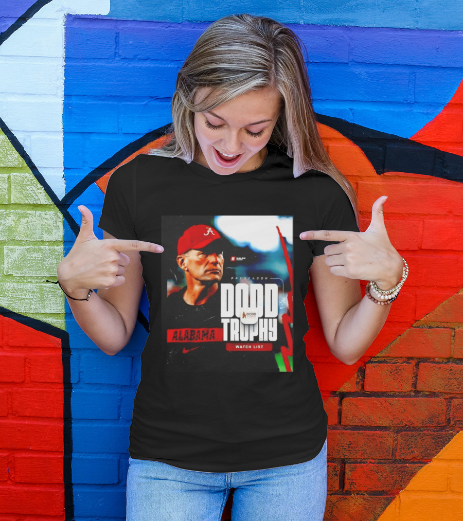 Alabama Crimson Tide Preseason Dodd Trophy List Kalen DeBoer Nike T-Shirt