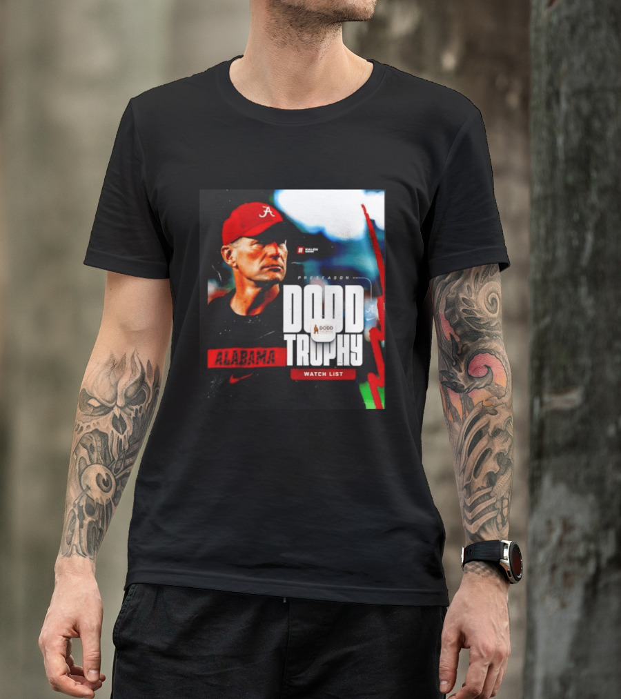 Alabama Crimson Tide Preseason Dodd Trophy List Kalen DeBoer Nike T-Shirt