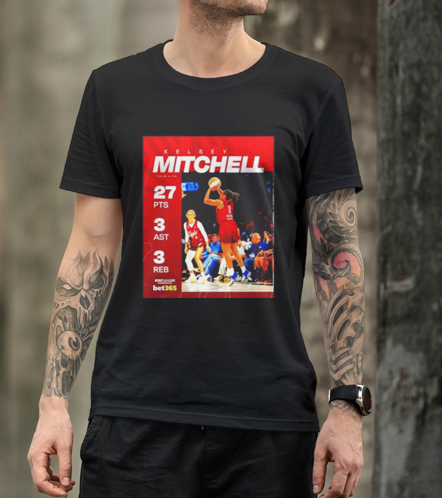 Kelsey Mitchell 27 Points Stat Leader 3 Assists 3 Rebounds At Las Vegas T-Shirt