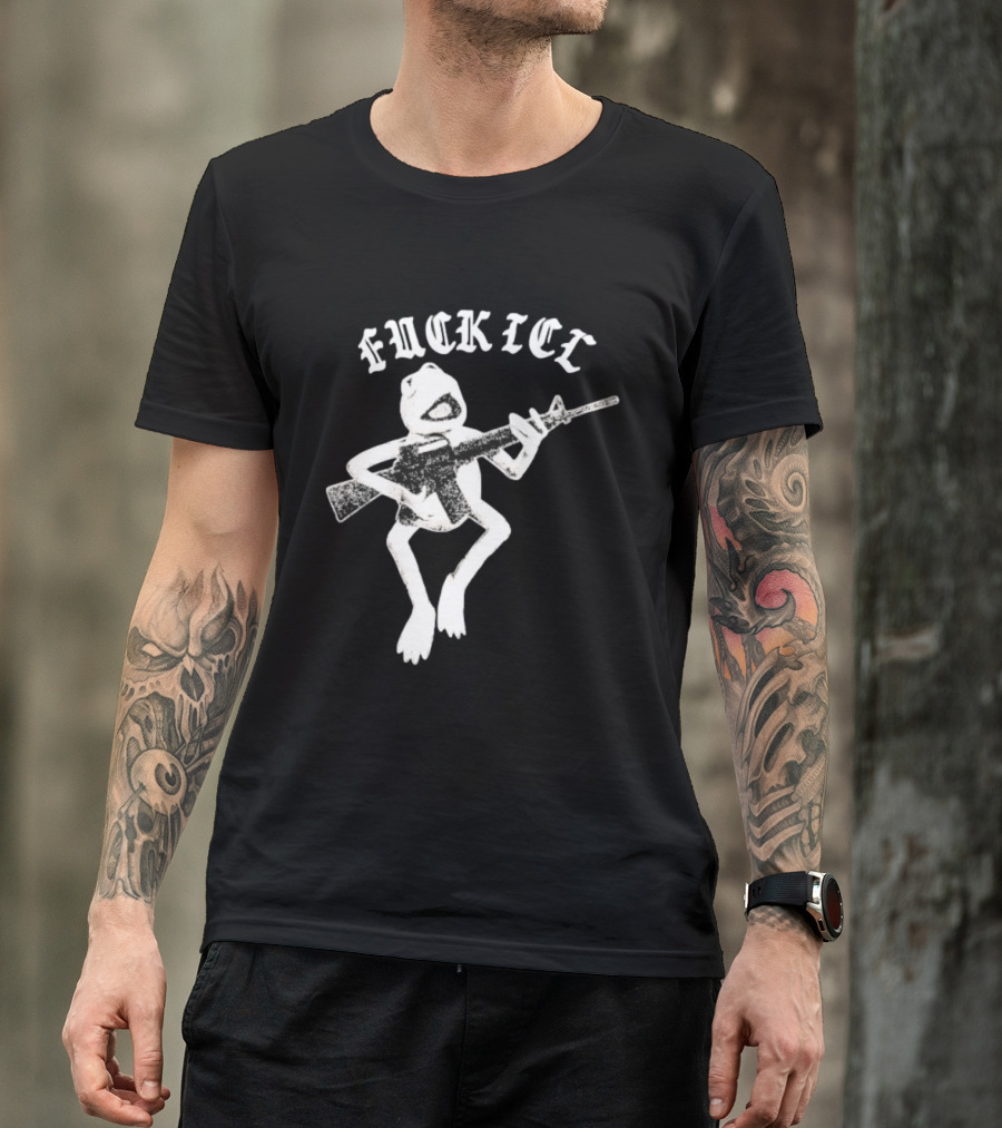 FUCKICE Kermit Frog United Snakes Meme T-Shirt