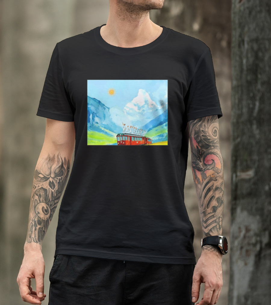 Lionel Messi Argentina Football Team Celebration On Swiss Alps Train T-Shirt