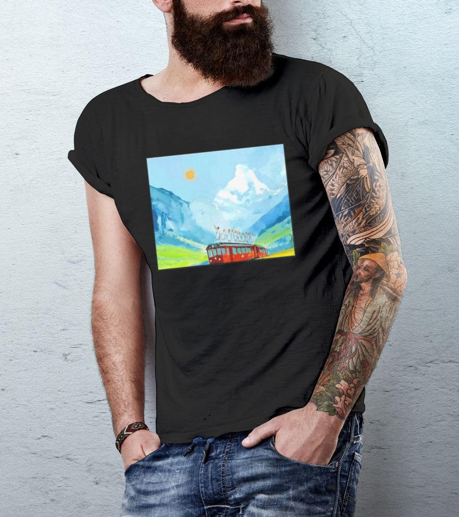 Lionel Messi Argentina Football Team Celebration On Swiss Alps Train T-Shirt